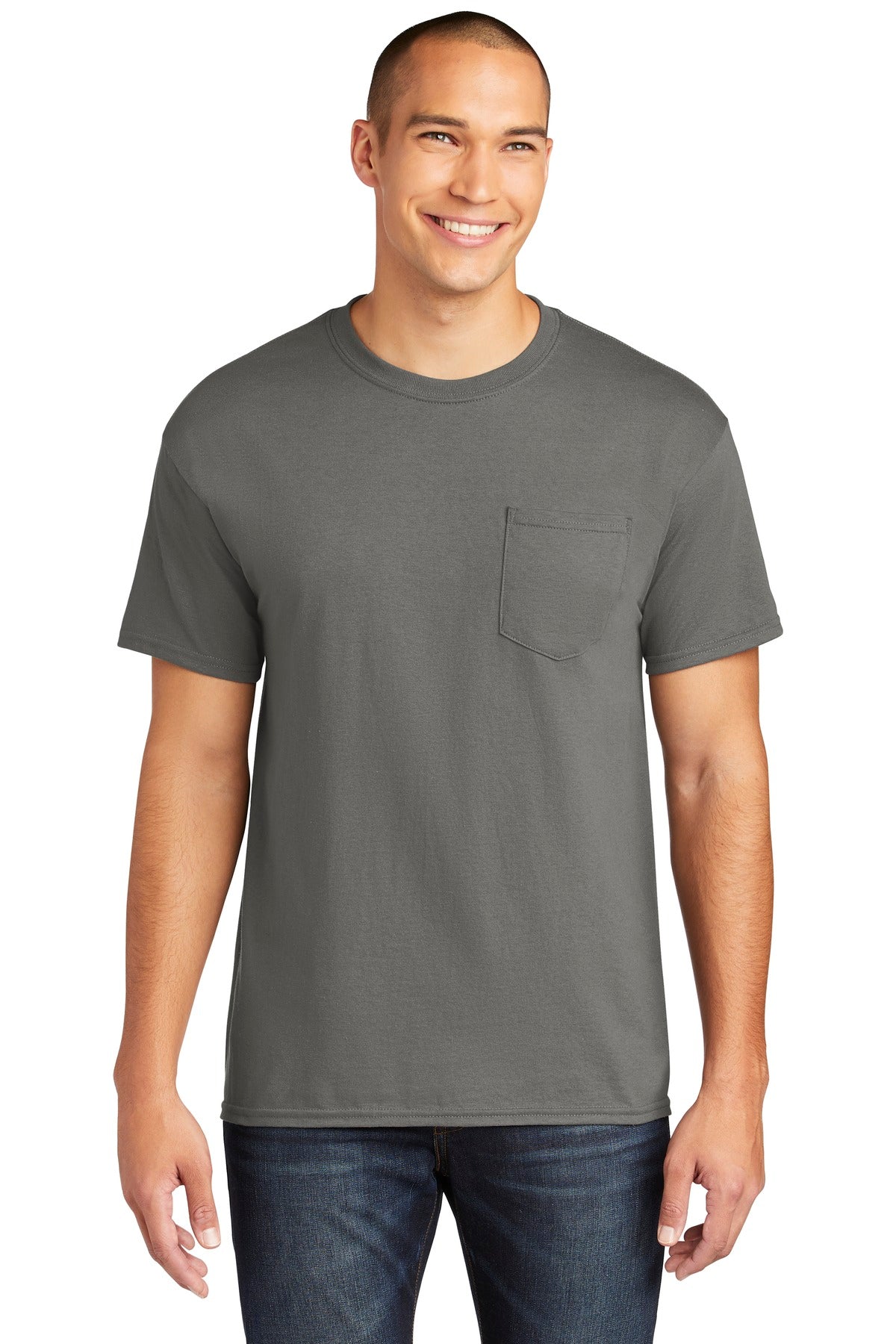 Gildan  ®  Heavy Cotton  ™  100% Cotton Pocket T-Shirt. 5300 | Add Your Logo