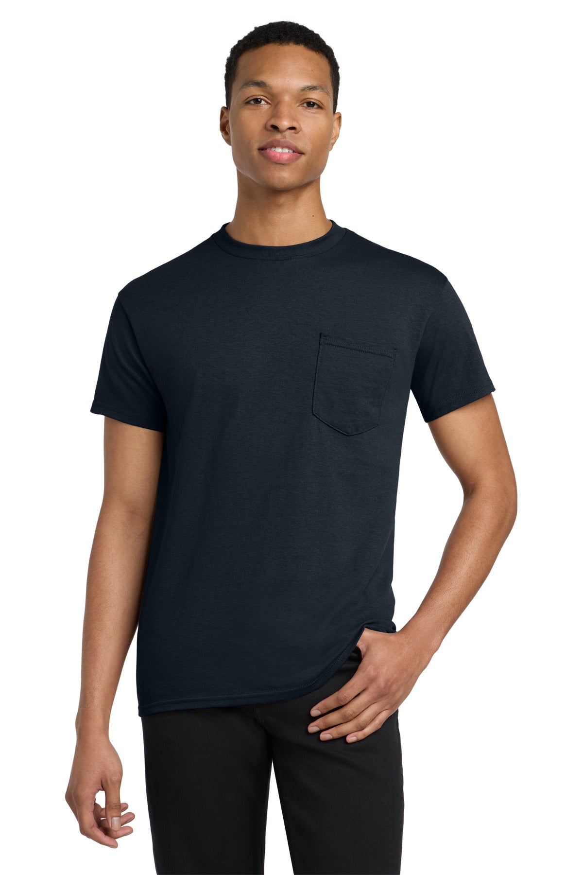Gildan  ®  Heavy Cotton  ™  100% Cotton Pocket T-Shirt. 5300 | Add Your Logo