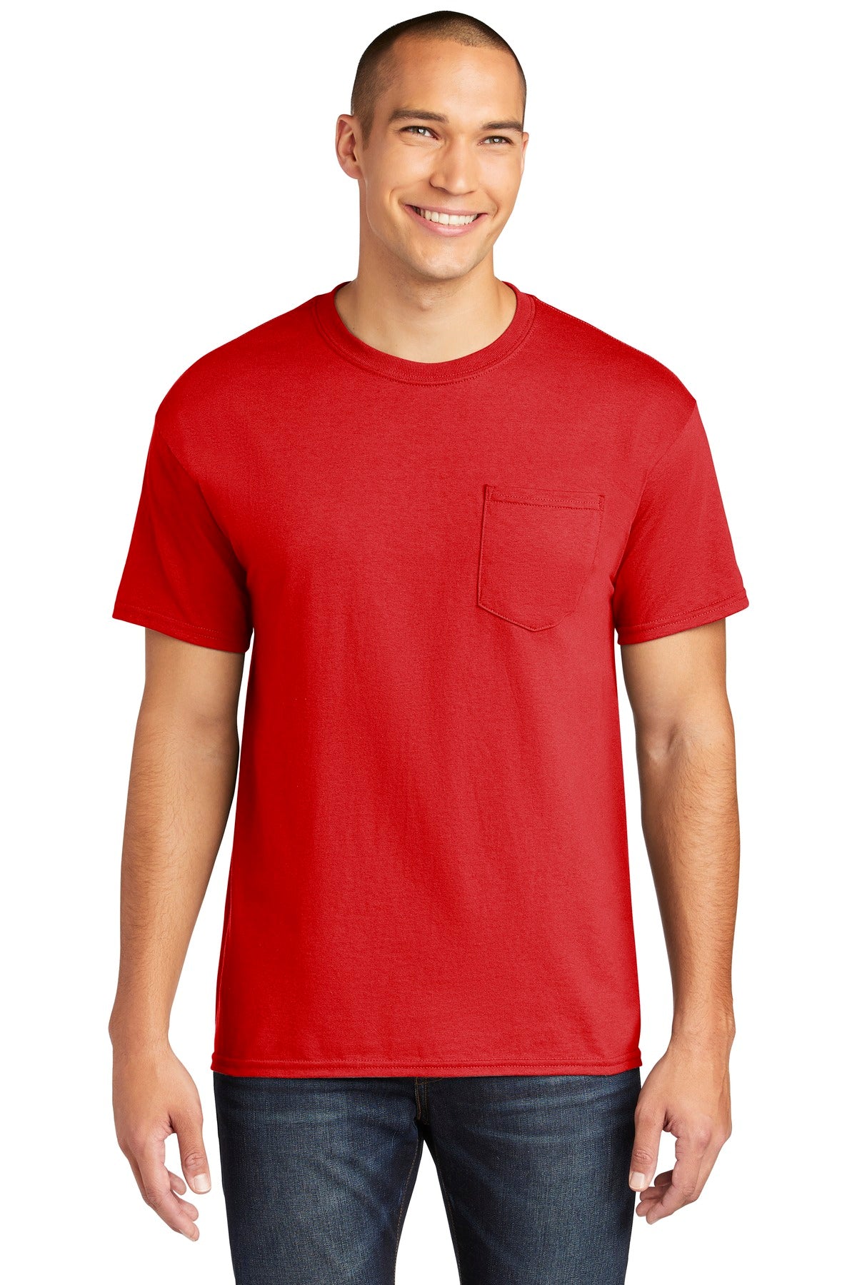 Gildan  ®  Heavy Cotton  ™  100% Cotton Pocket T-Shirt. 5300 | Add Your Logo