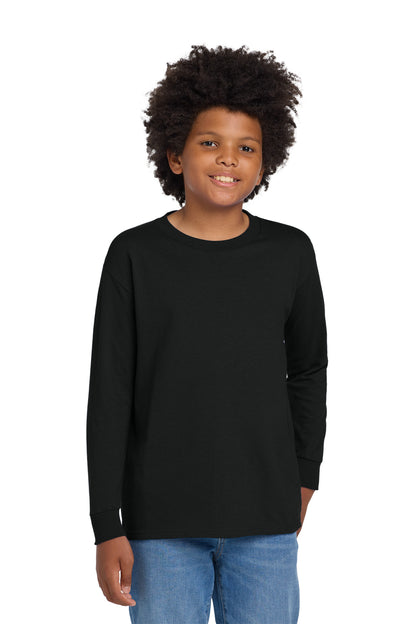 Gildan ®  Youth Heavy Cotton ™  100% Cotton Long Sleeve T-Shirt. 5400B | Add Your Logo