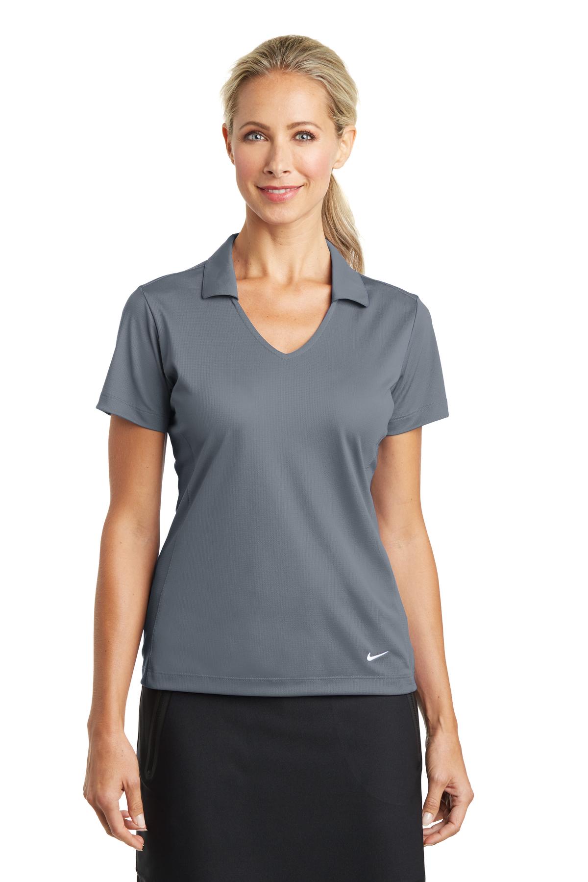 Nike Women's Dri-FIT Vertical Mesh Polo. 637165 | Add Your Logo