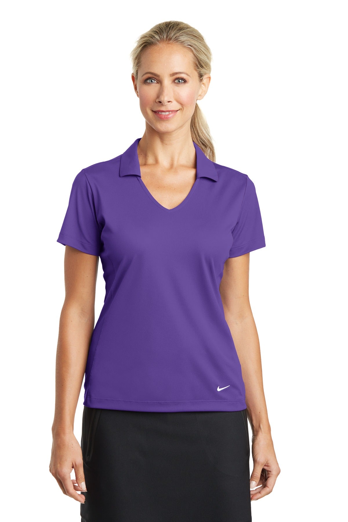 Nike Women's Dri-FIT Vertical Mesh Polo. 637165 | Add Your Logo