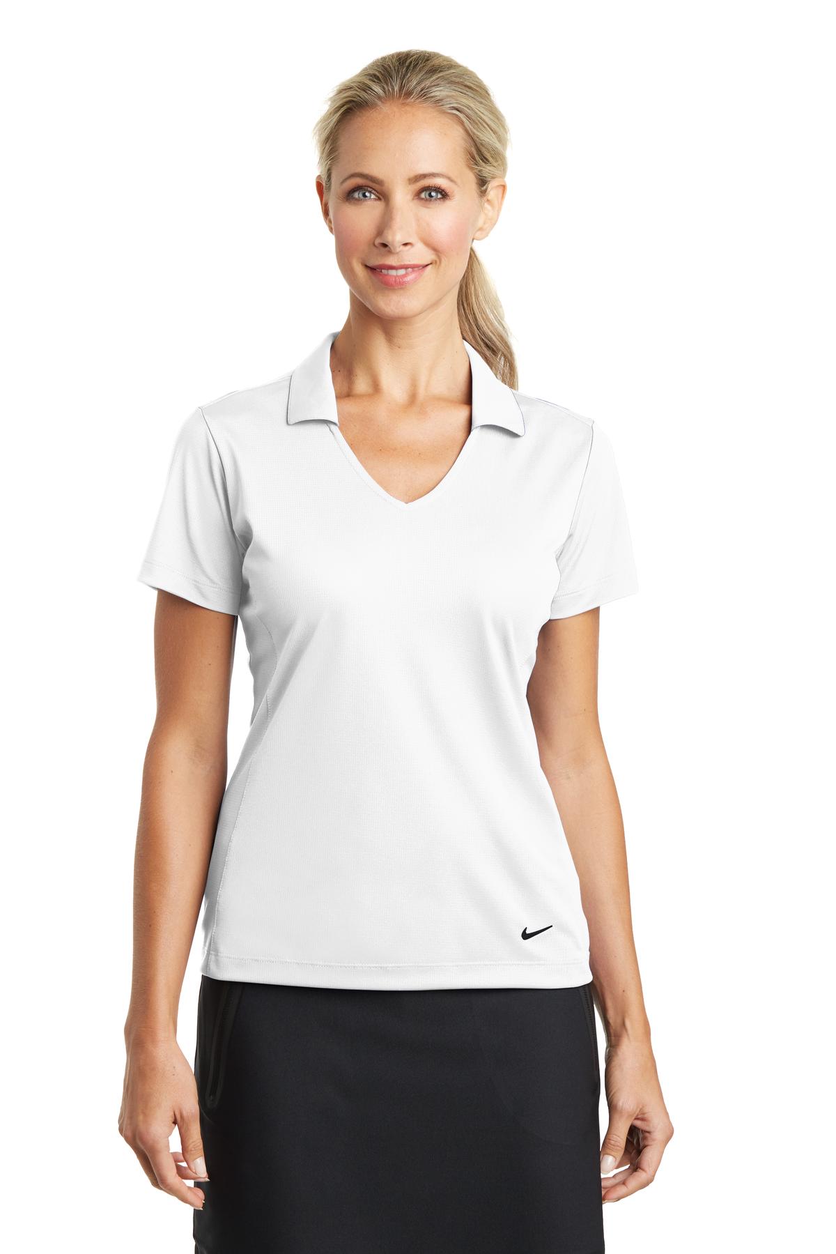 Nike Women's Dri-FIT Vertical Mesh Polo. 637165 | Add Your Logo
