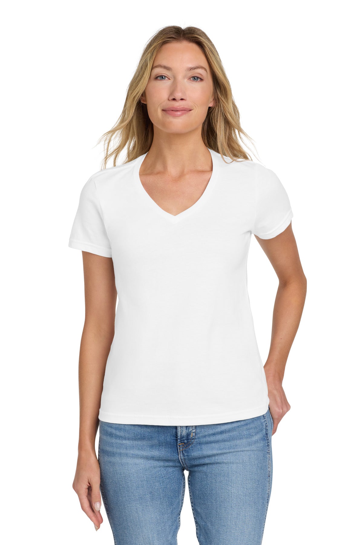 Gildan Softstyle ®  Women's Fit V-Neck T-Shirt. 64V00L | Add Your Logo