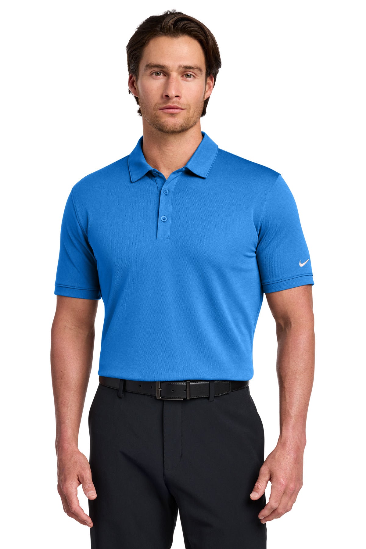 Nike Dri-FIT Solid Icon Pique Modern Fit Polo.  746099 | Add Your Logo