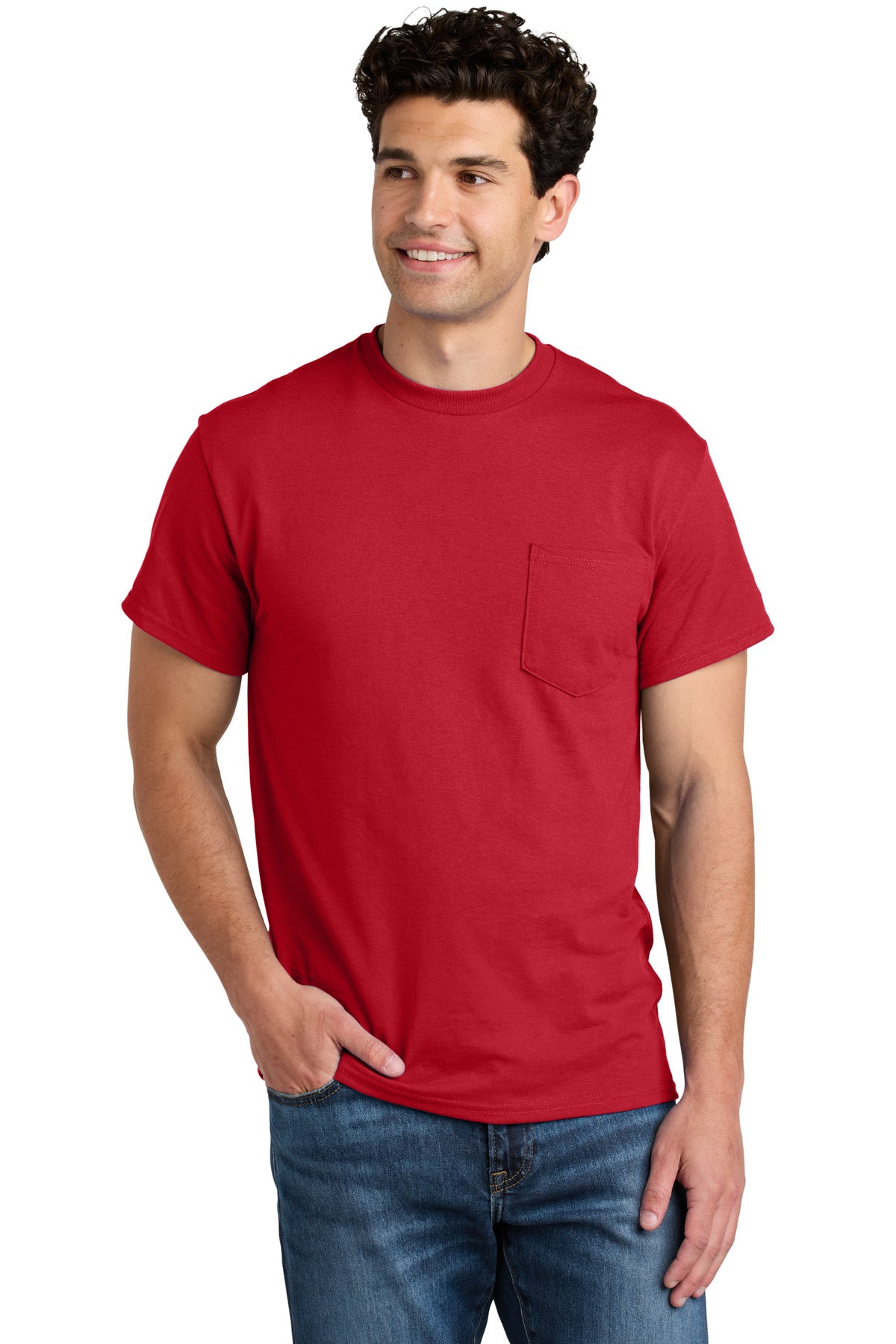 Gildan ®  - DryBlend ®  50 Cotton/50 Poly Pocket T-Shirt. 8300 | Add Your Logo