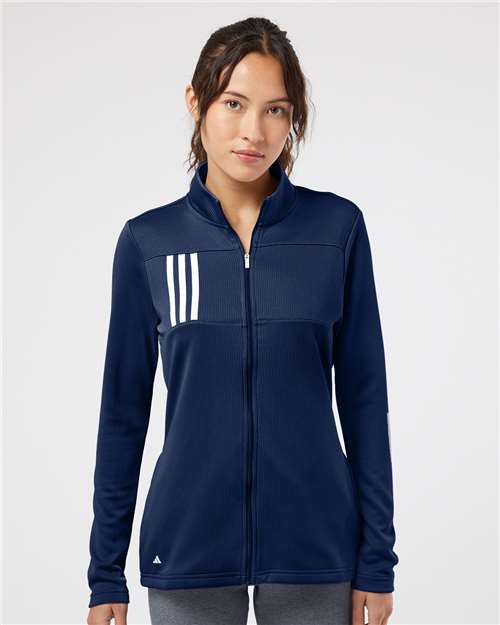 Adidas Women's 3-Stripes Double Knit Full-Zip Jacket