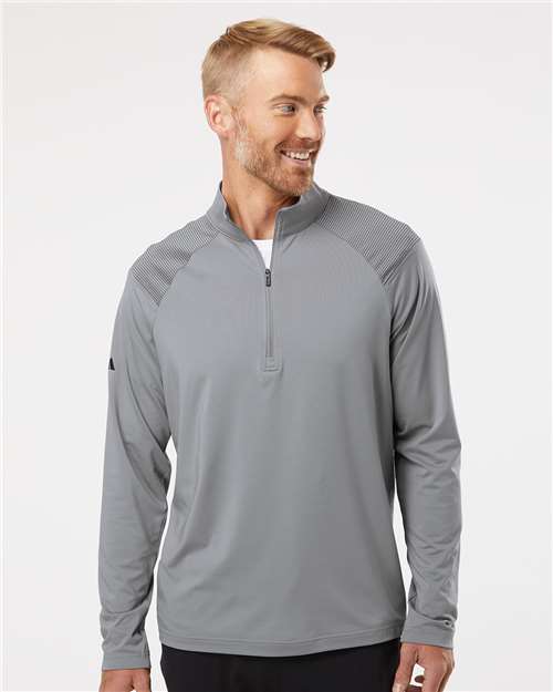Adidas Men's Ultimate365 Lightweight Shoulder Stripe Quarter-Zip Pullover