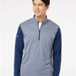 Adidas Men's Ultimate365 Heather Block Print Quarter-Zip Pullover