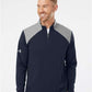Adidas Men's Textured Mixed Media Quarter-Zip Pullover