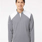 Adidas Men's Textured Mixed Media Quarter-Zip Pullover