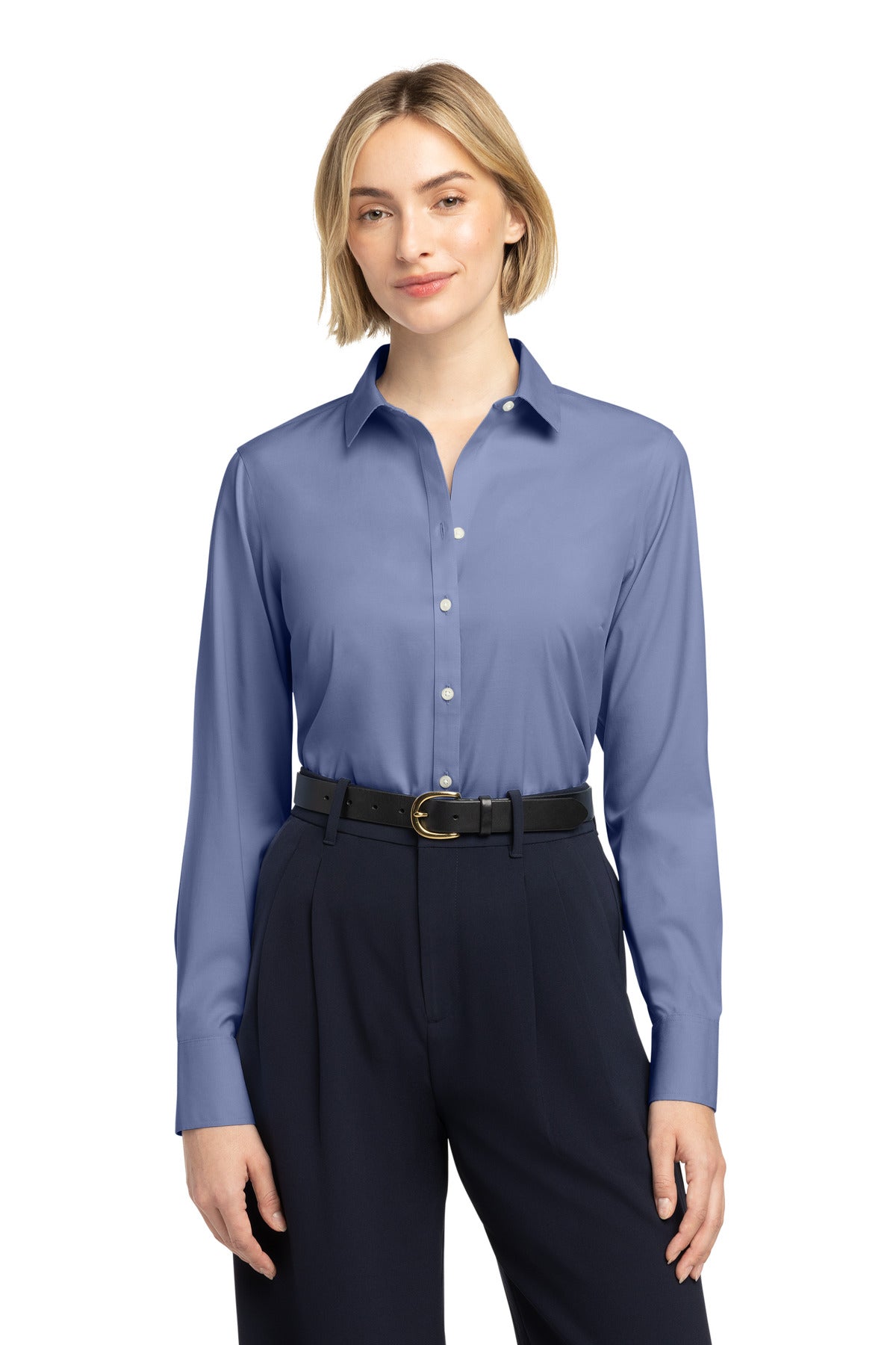 Brooks Brothers ®  Women's Wrinkle-Free Stretch Pinpoint Shirt BB18001 | Add Your Logo