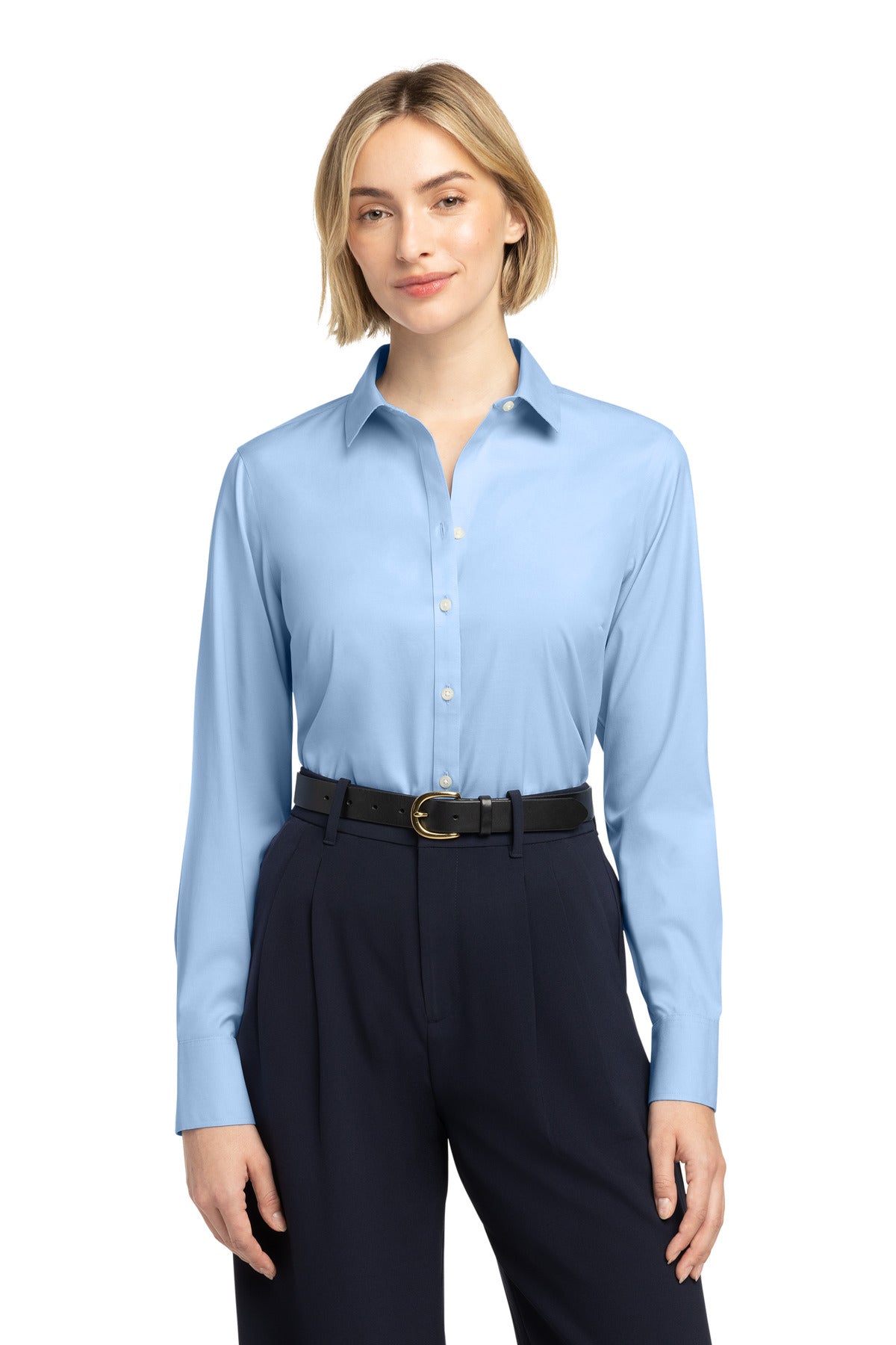 Brooks Brothers ®  Women's Wrinkle-Free Stretch Pinpoint Shirt BB18001 | Add Your Logo