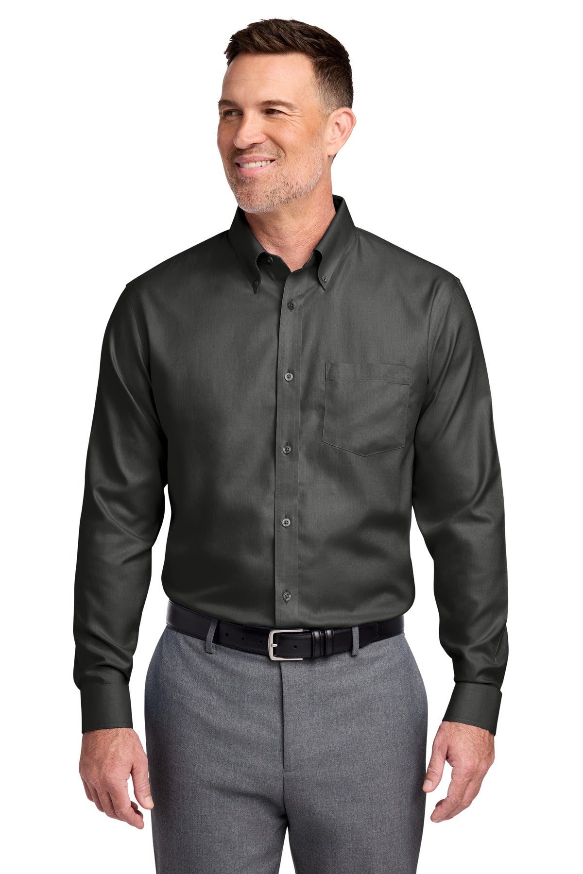 Brooks Brothers ®  Wrinkle-Free Stretch Nailhead Shirt BB18002 | Add Your Logo