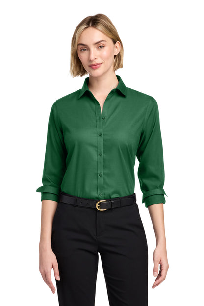 Brooks Brothers ®  Women's Wrinkle-Free Stretch Nailhead Shirt BB18003 | Add Your Logo