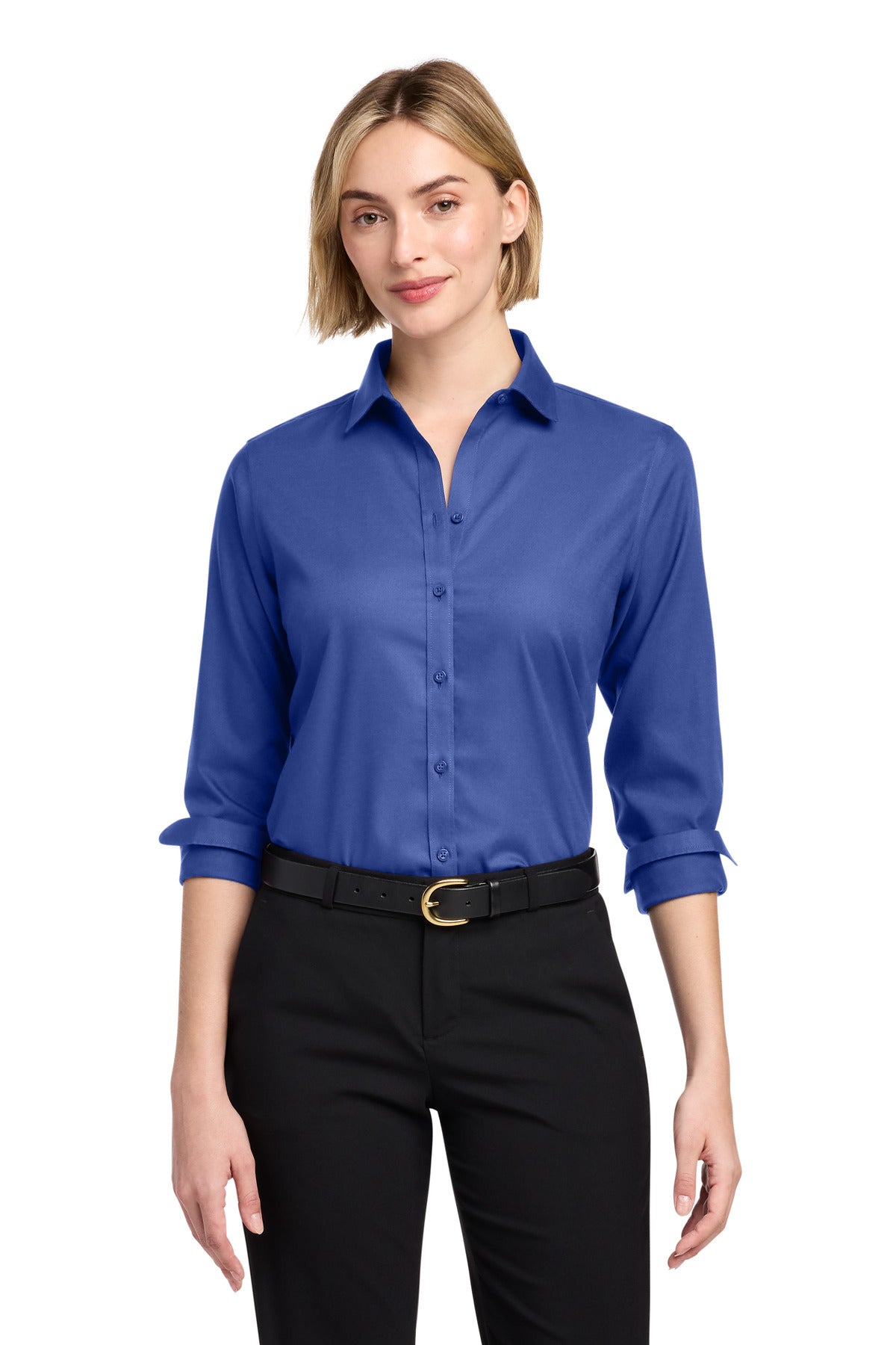 Brooks Brothers ®  Women's Wrinkle-Free Stretch Nailhead Shirt BB18003 | Add Your Logo