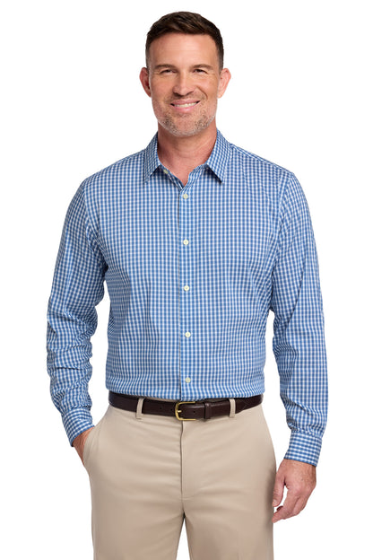 Brooks Brothers ®  Tech Stretch Patterned Shirt BB18006 | Add Your Logo