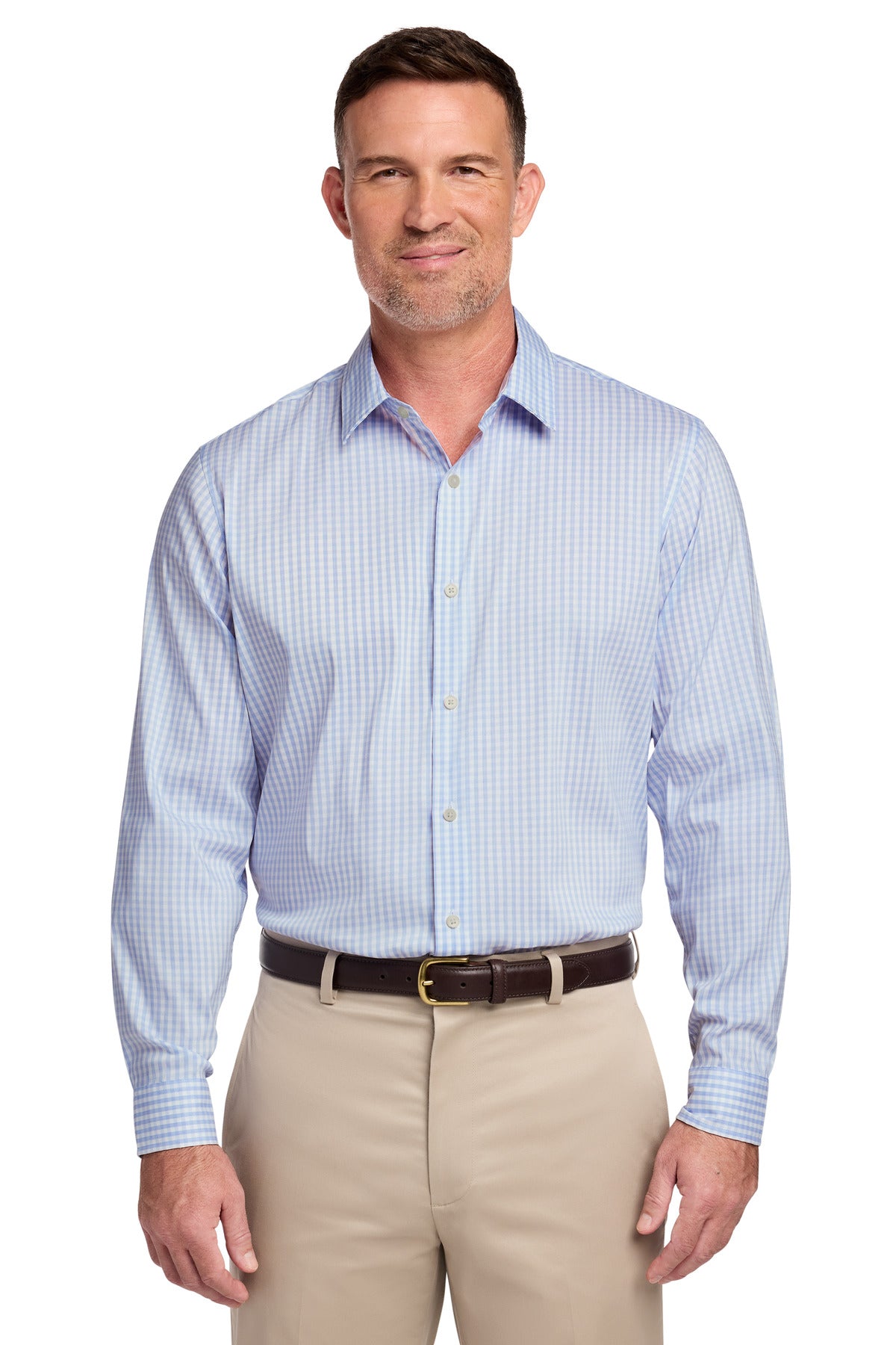 Brooks Brothers ®  Tech Stretch Patterned Shirt BB18006 | Add Your Logo