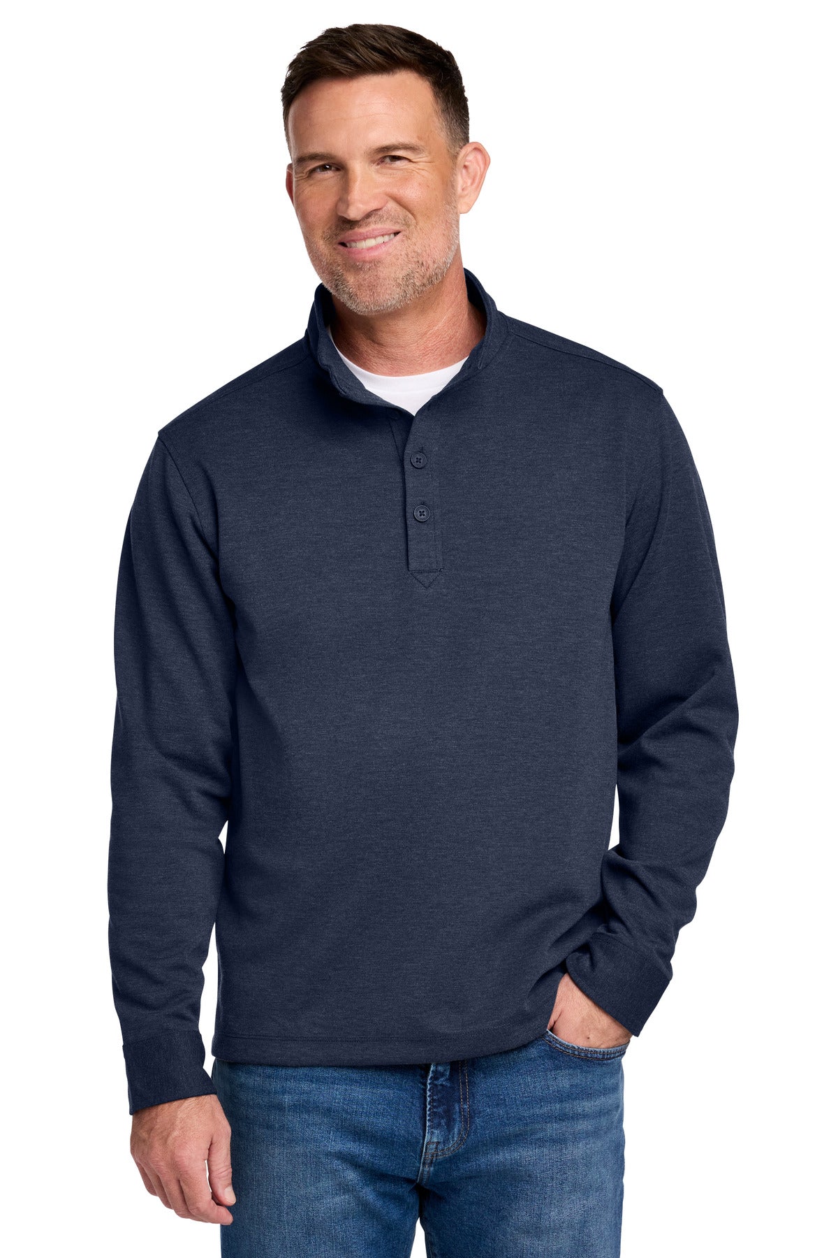 Brooks Brothers ®  Mid-Layer Stretch 1/2-Button BB18202 | Add Your Logo