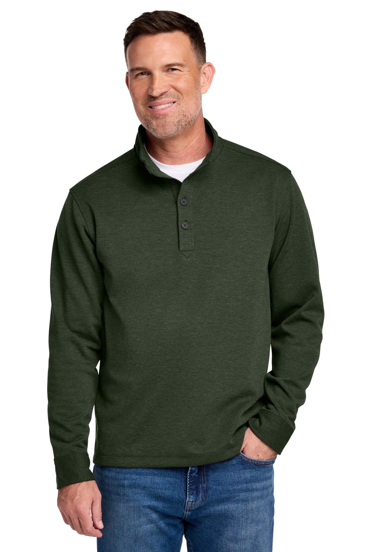 Brooks Brothers ®  Mid-Layer Stretch 1/2-Button BB18202 | Add Your Logo