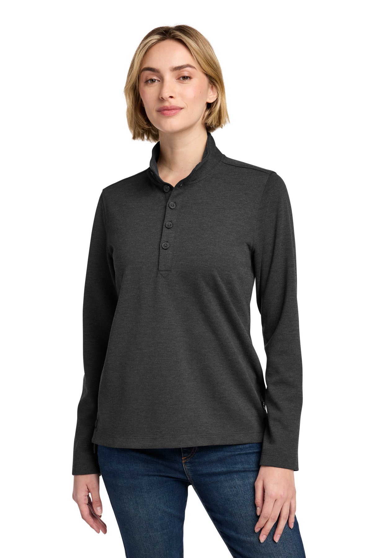 Brooks Brothers ®  Women's Mid-Layer Stretch 1/2-Button BB18203 | Add Your Logo