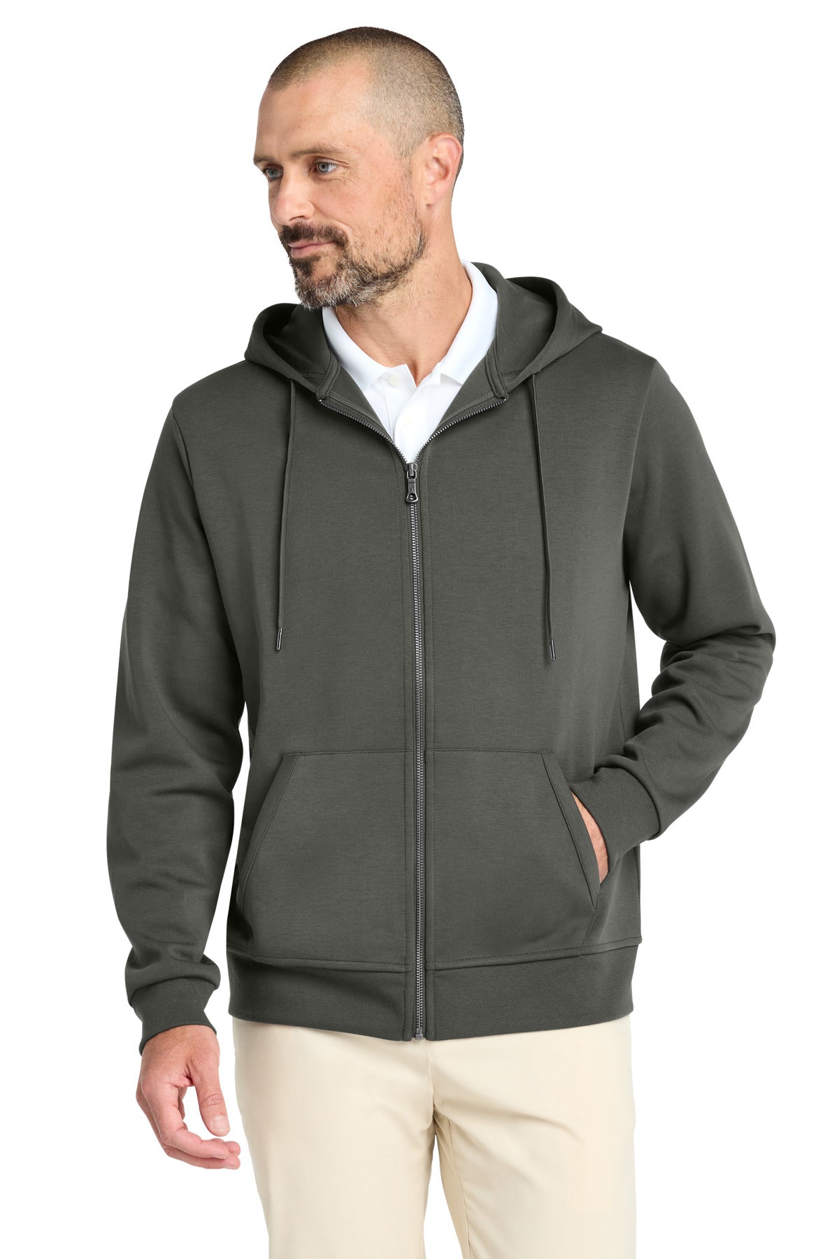 Brooks Brothers ®  Double-Knit Full-Zip Hoodie BB18208 | Add Your Logo