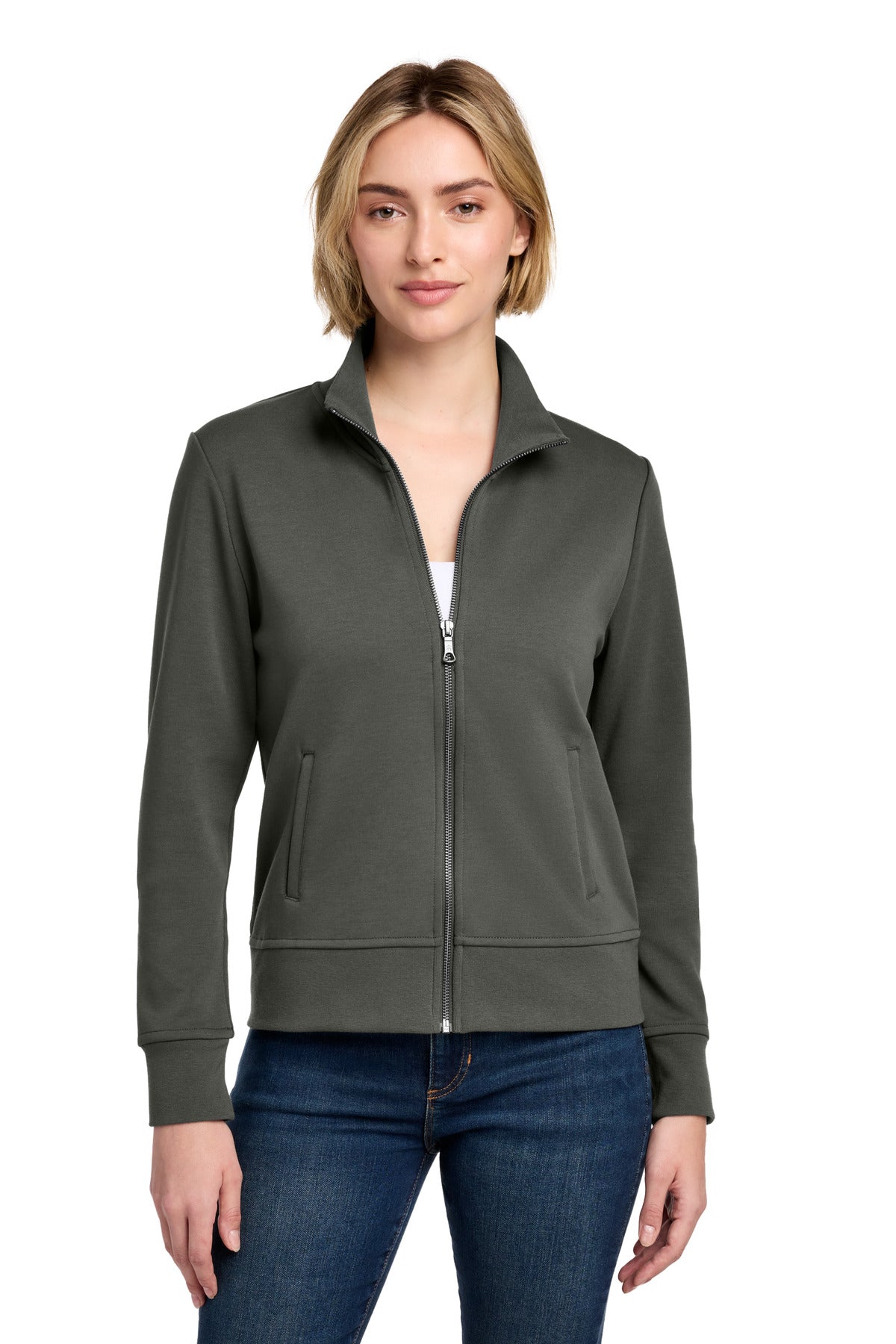 Brooks Brothers ®  Women's Double-Knit Full-Zip BB18211 | Add Your Logo