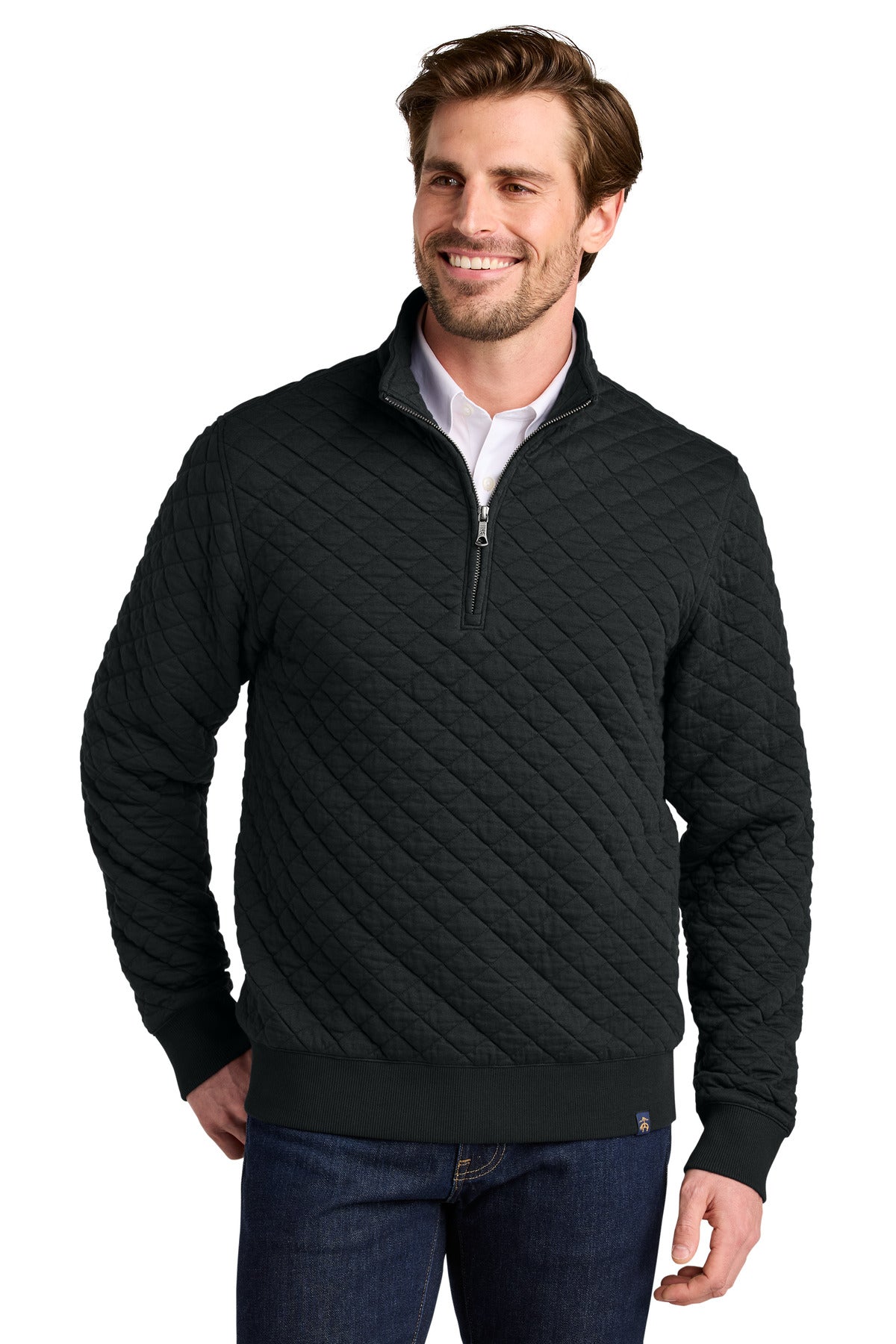 Brooks Brothers ®  Diamond Quilt 1/4-Zip BB18212 | Add Your Logo