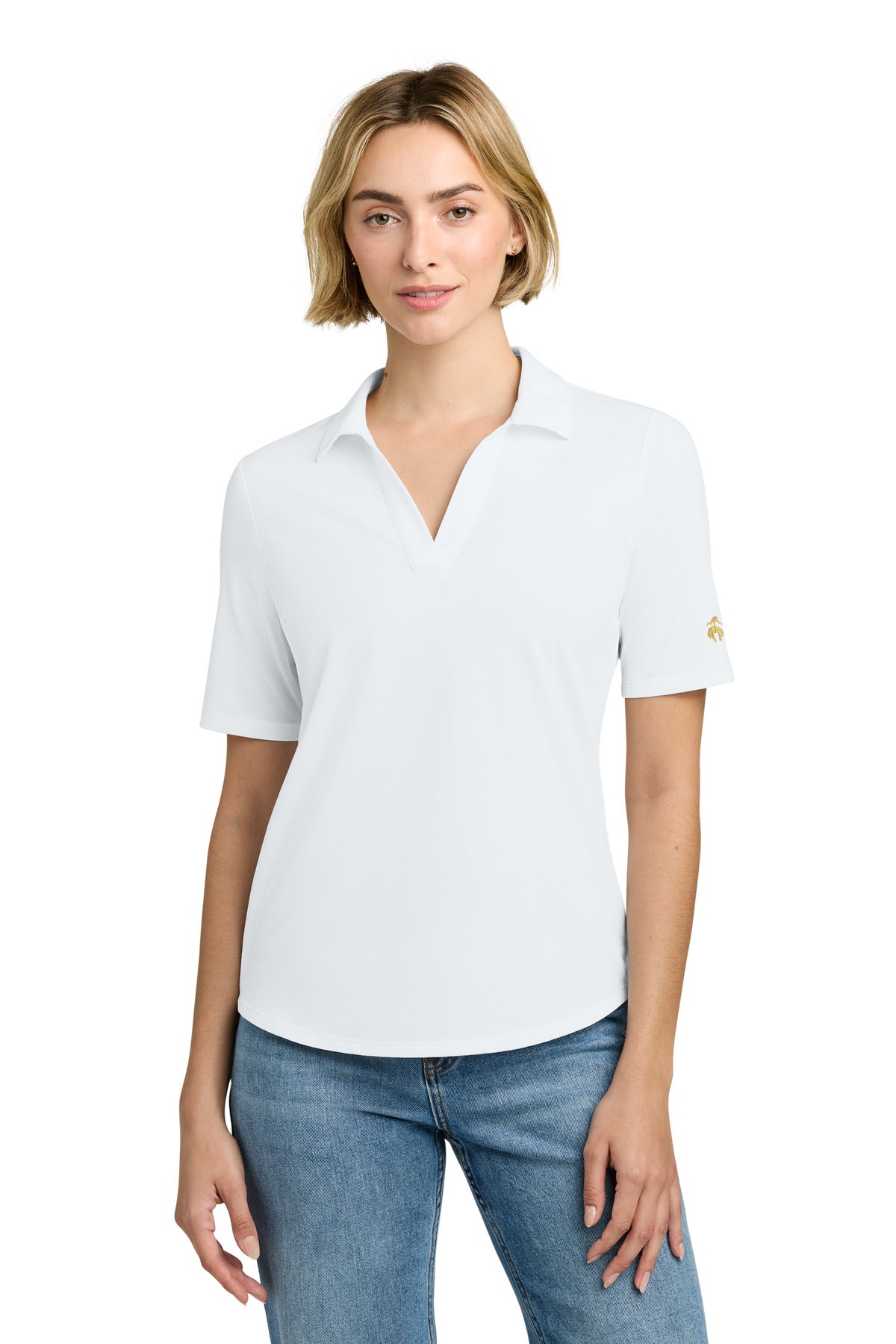Brooks Brothers ®  Women's Pinpoint Pique Polo BB18223 | Add Your Logo