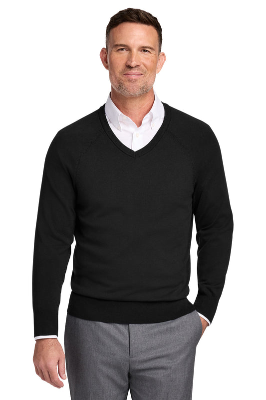 Brooks Brothers ®  Cotton Stretch V-Neck Sweater BB18400 | Add Your Logo