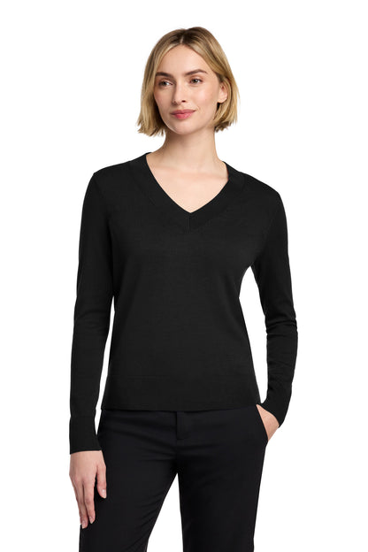 Brooks Brothers ®  Women's Cotton Stretch V-Neck Sweater BB18401 | Add Your Logo