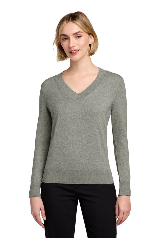 Brooks Brothers ®  Women's Cotton Stretch V-Neck Sweater BB18401 | Add Your Logo