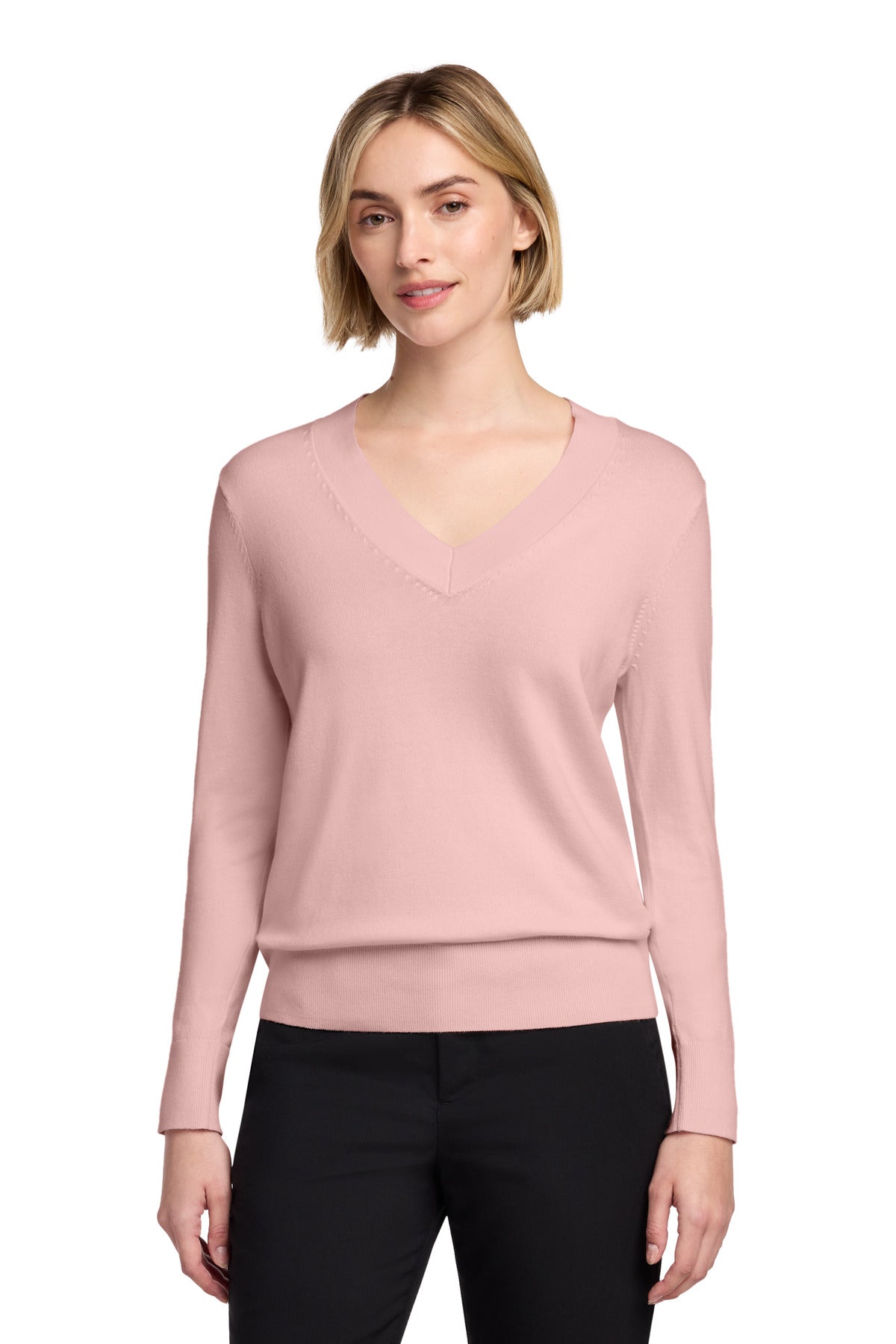 Brooks Brothers ®  Women's Cotton Stretch V-Neck Sweater BB18401 | Add Your Logo
