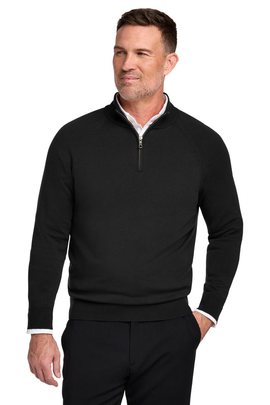 Brooks Brothers   Cotton Stretch 1/4-Zip Sweater BB18402