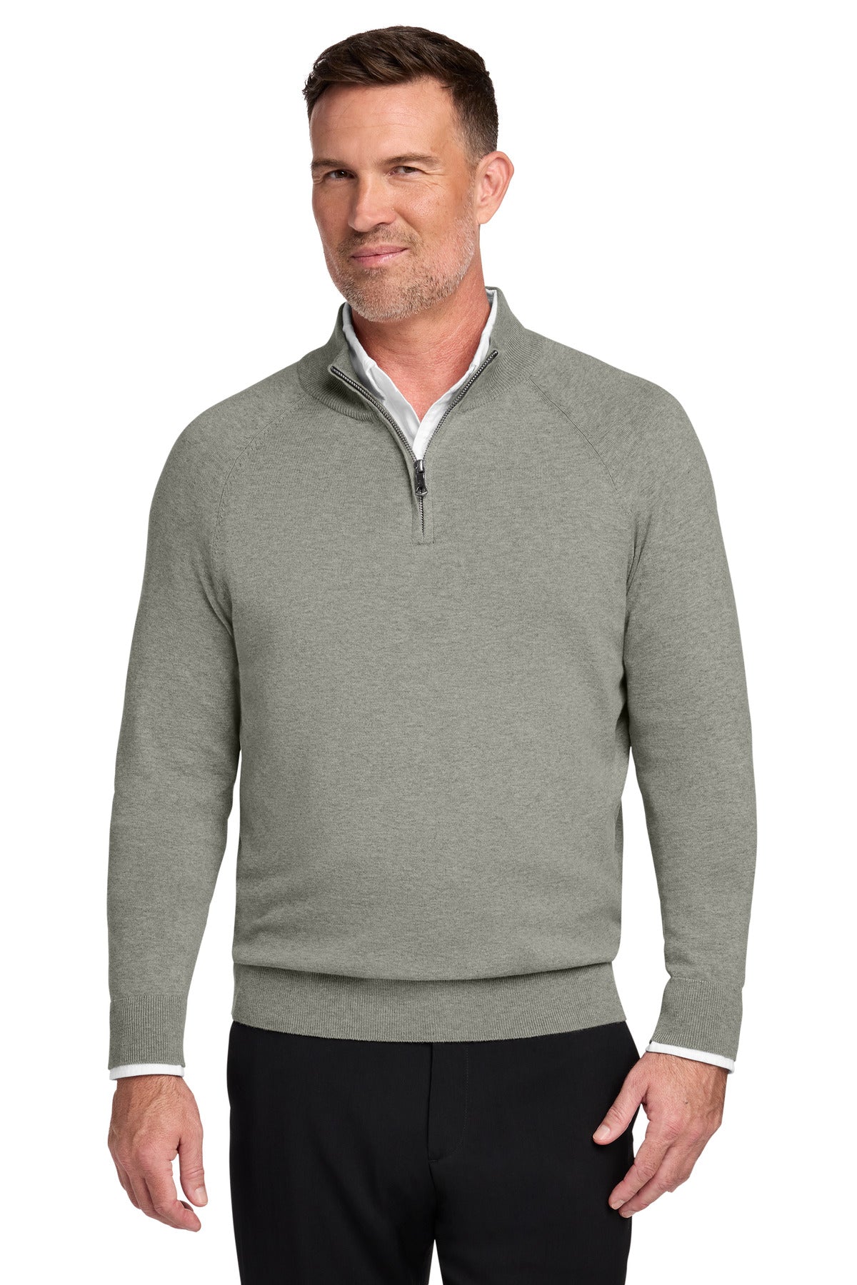 Brooks Brothers   Cotton Stretch 1/4-Zip Sweater BB18402