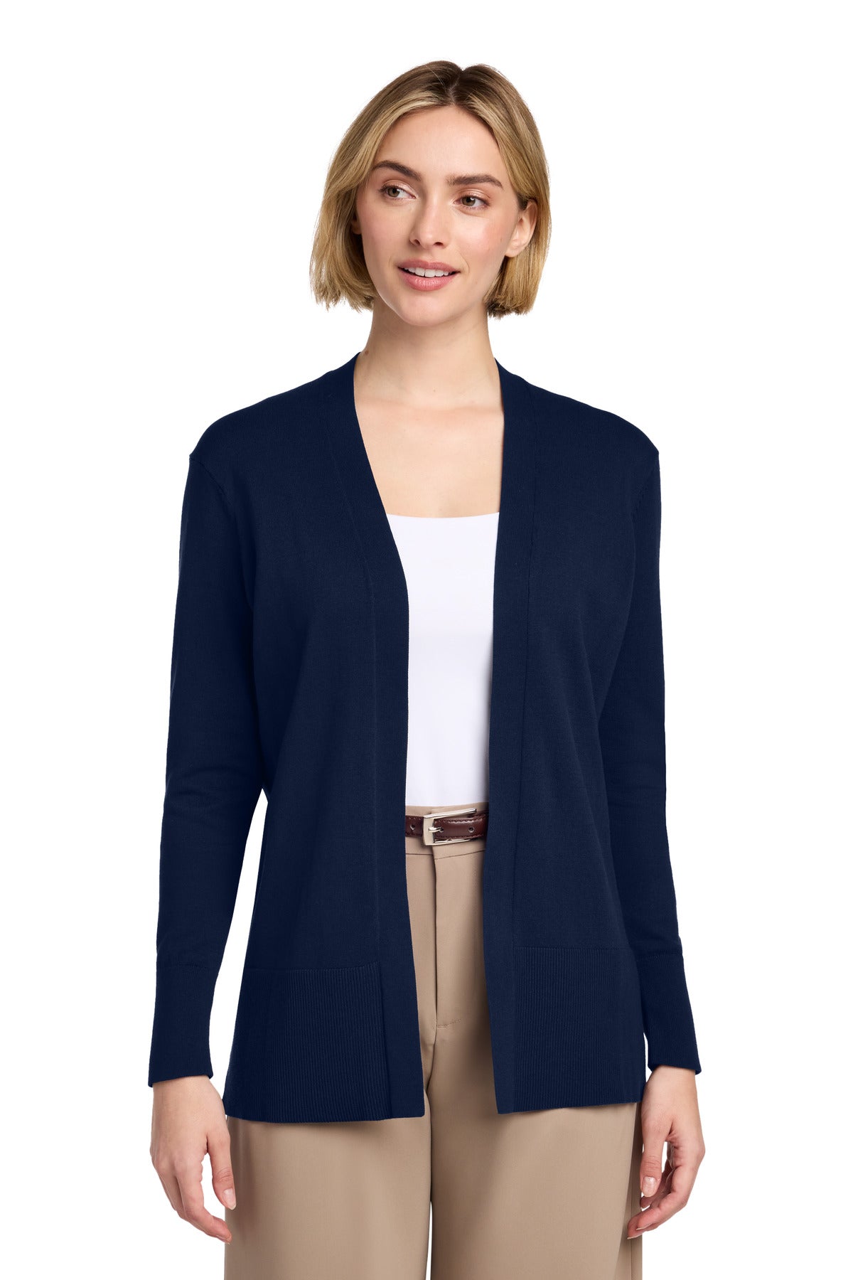 Brooks Brothers ®  Women's Cotton Stretch Long Cardigan Sweater BB18403 | Add Your Logo