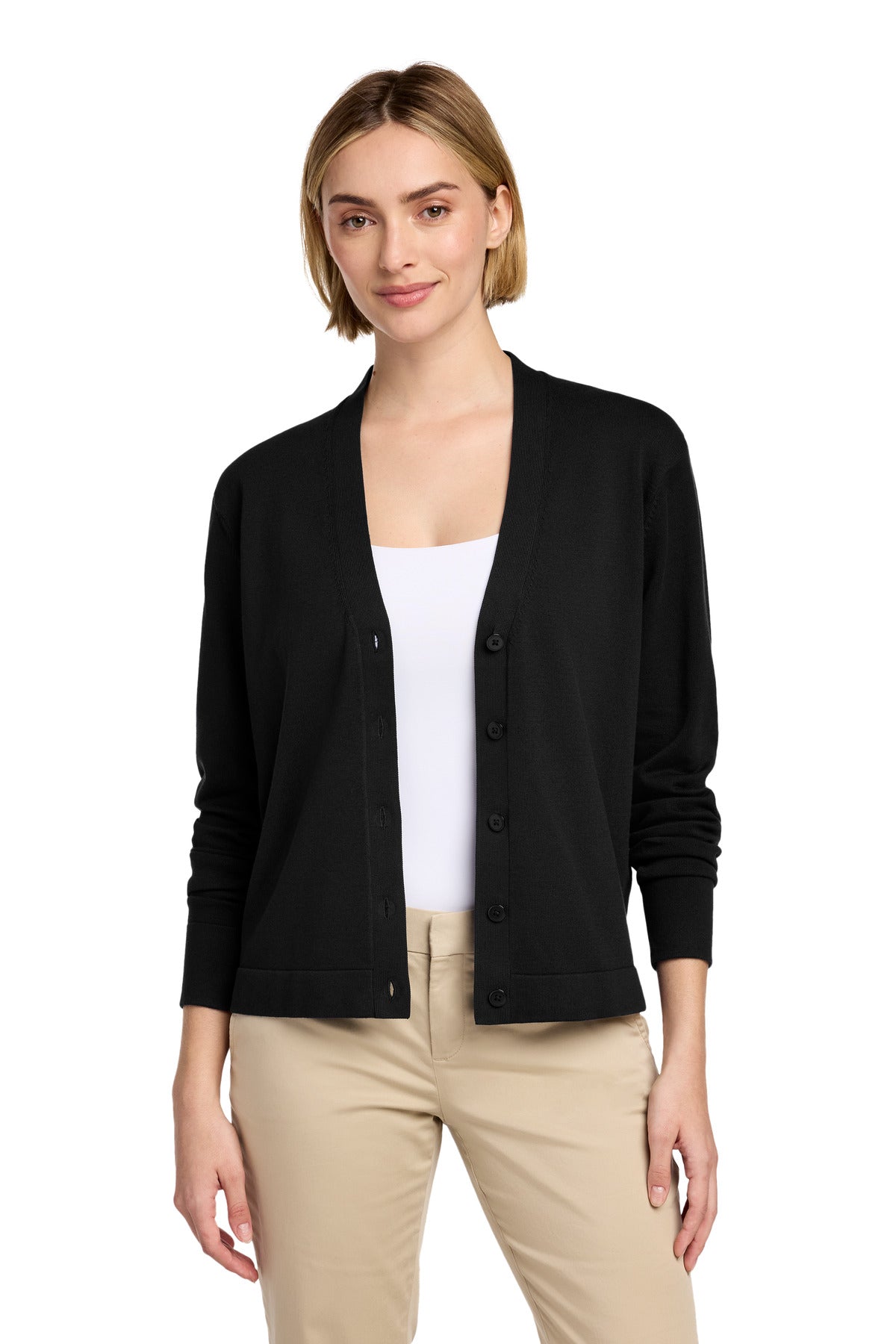 Brooks Brothers ®  Women's Cotton Stretch Cardigan Sweater BB18405 | Add Your Logo