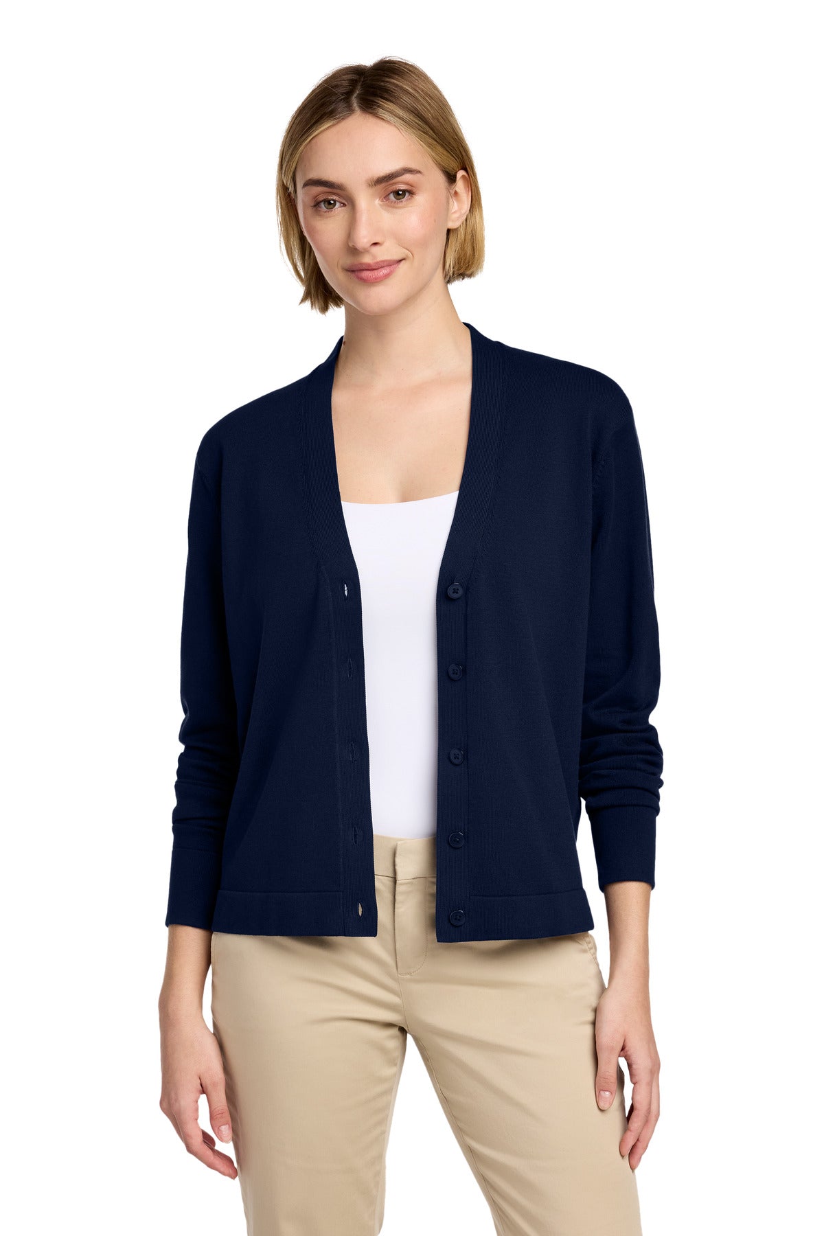 Brooks Brothers ®  Women's Cotton Stretch Cardigan Sweater BB18405 | Add Your Logo
