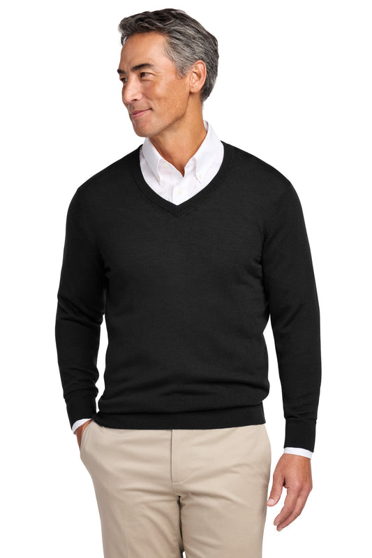 Brooks Brothers ®  Washable Merino V-Neck Sweater BB18410 | Add Your Logo