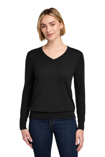 Brooks Brothers ®  Women's Washable Merino V-Neck Sweater BB18411 | Add Your Logo