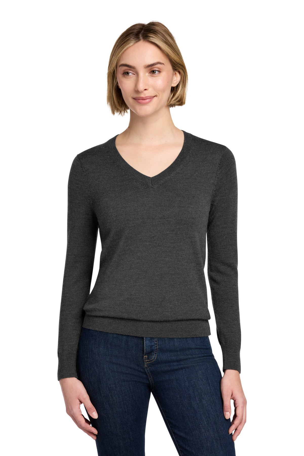 Brooks Brothers ®  Women's Washable Merino V-Neck Sweater BB18411 | Add Your Logo