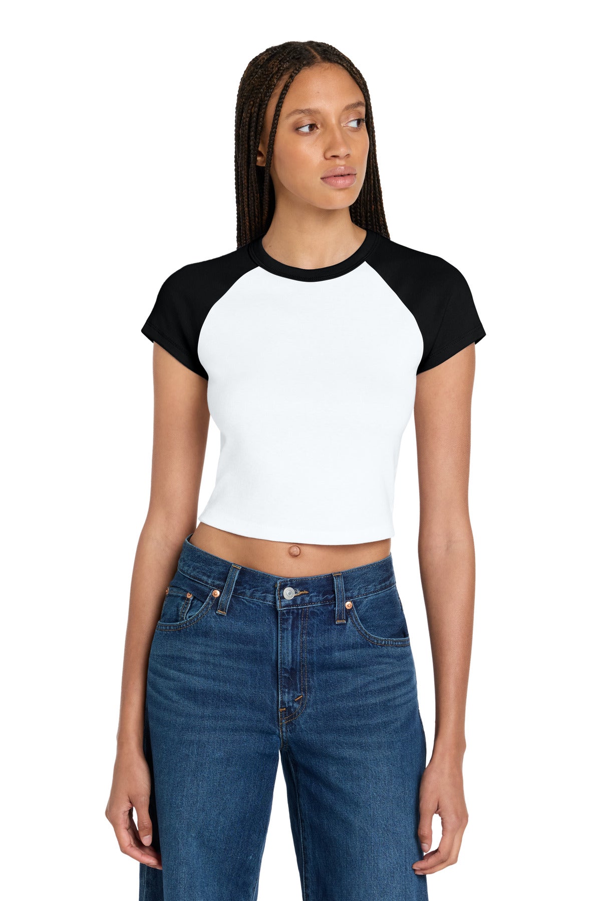 BELLA+CANVAS ®  Women's Micro Rib Raglan Baby Tee BC1201 | Add Your Logo