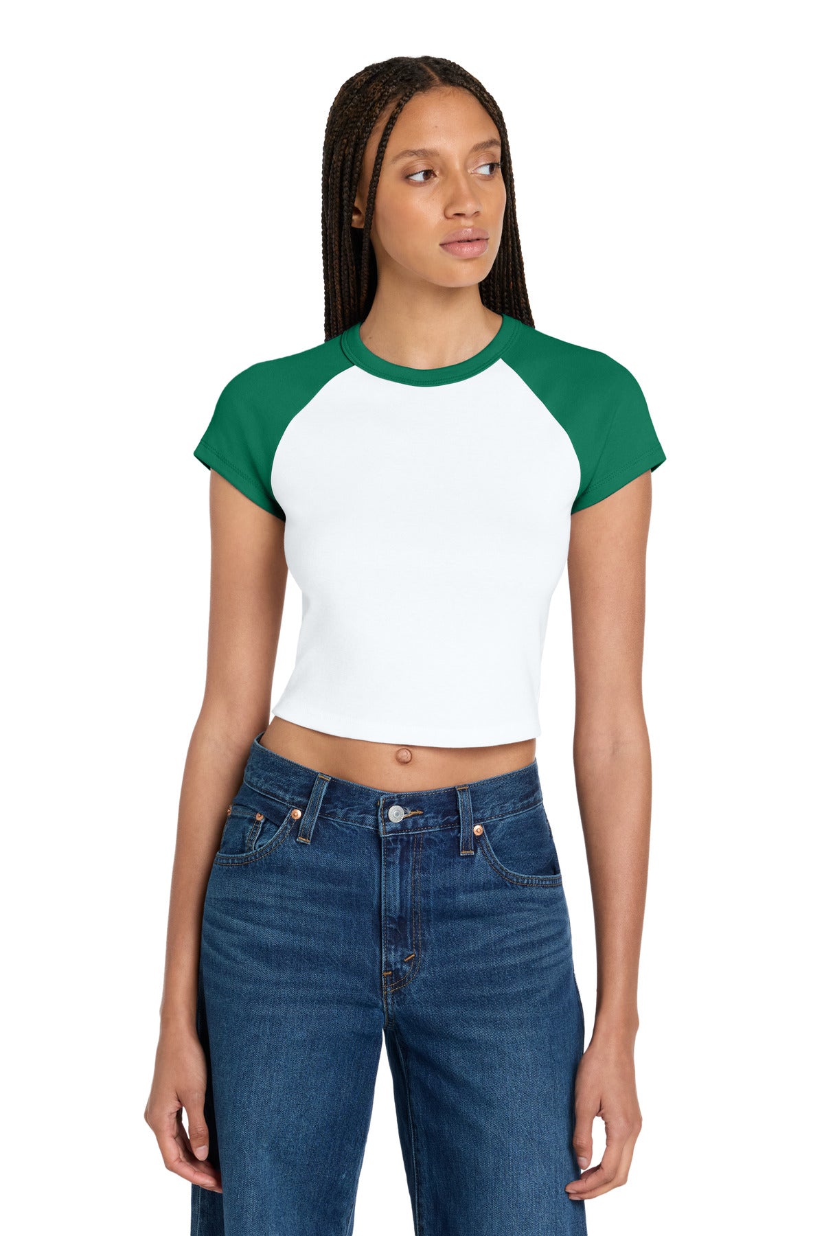 BELLA+CANVAS ®  Women's Micro Rib Raglan Baby Tee BC1201 | Add Your Logo
