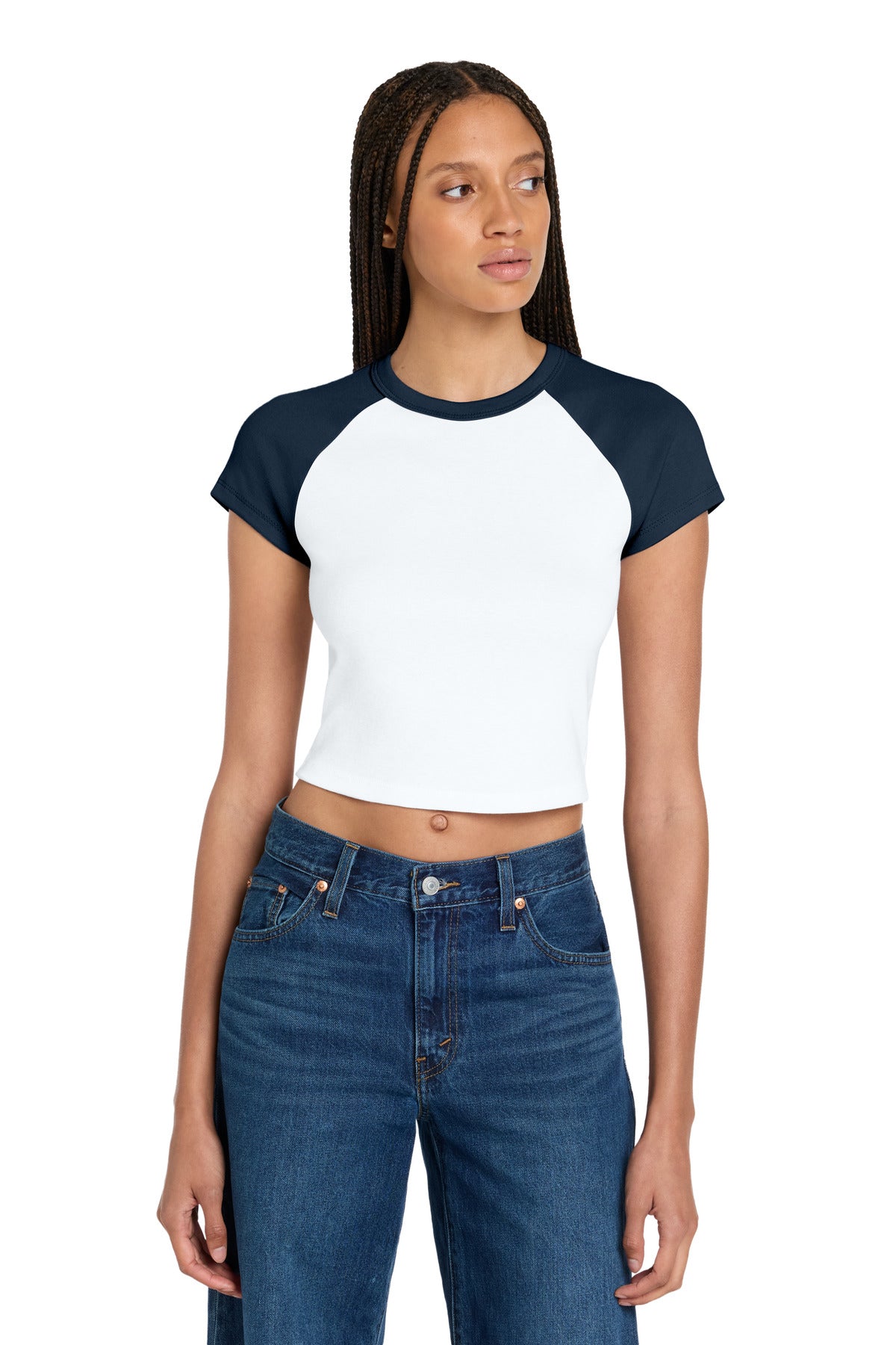 BELLA+CANVAS ®  Women's Micro Rib Raglan Baby Tee BC1201 | Add Your Logo