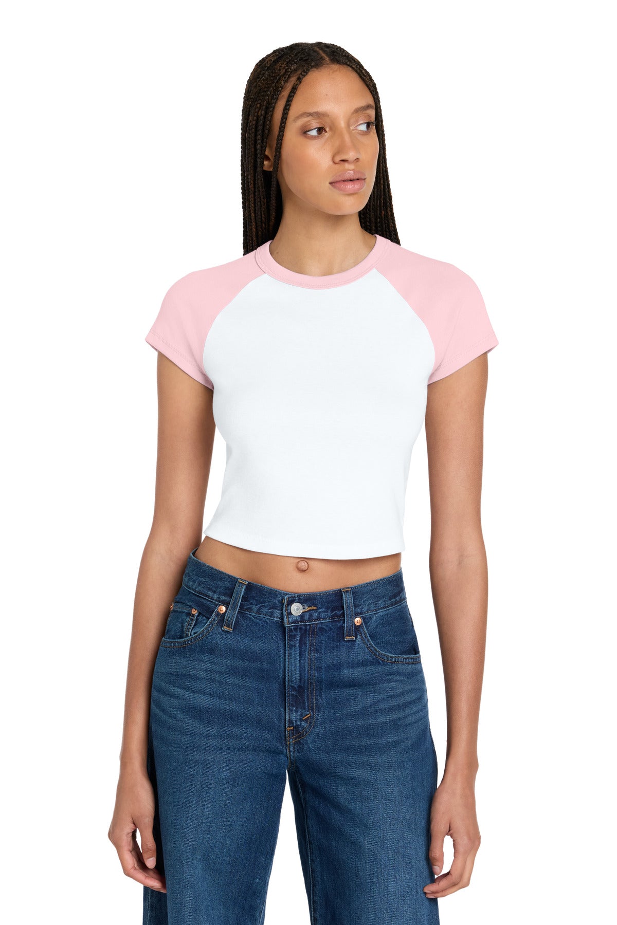 BELLA+CANVAS ®  Women's Micro Rib Raglan Baby Tee BC1201 | Add Your Logo