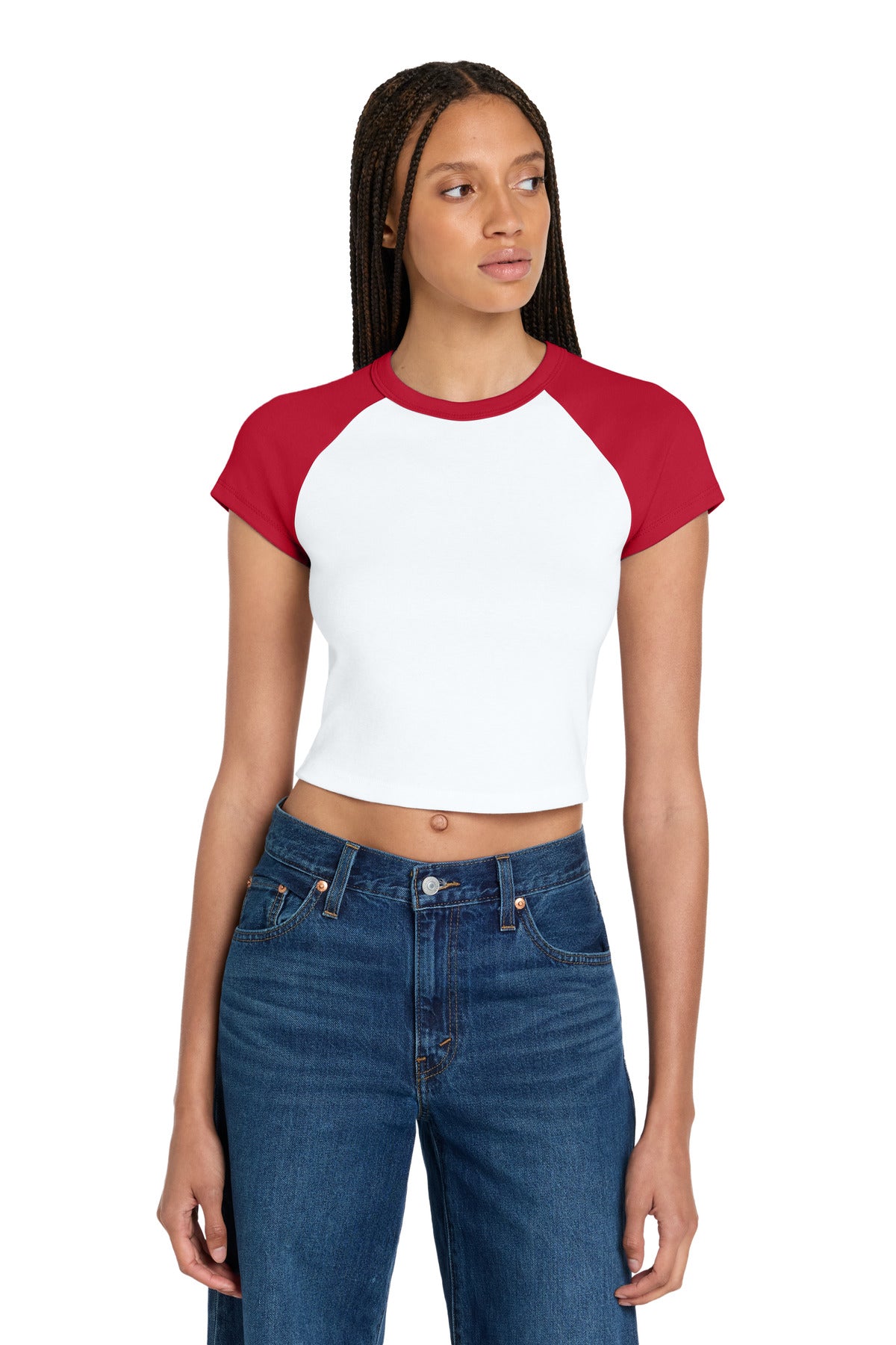 BELLA+CANVAS ®  Women's Micro Rib Raglan Baby Tee BC1201 | Add Your Logo