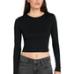BELLA+CANVAS ®  Women's Micro Rib Long Sleeve Baby Tee BC1501 | Add Your Logo