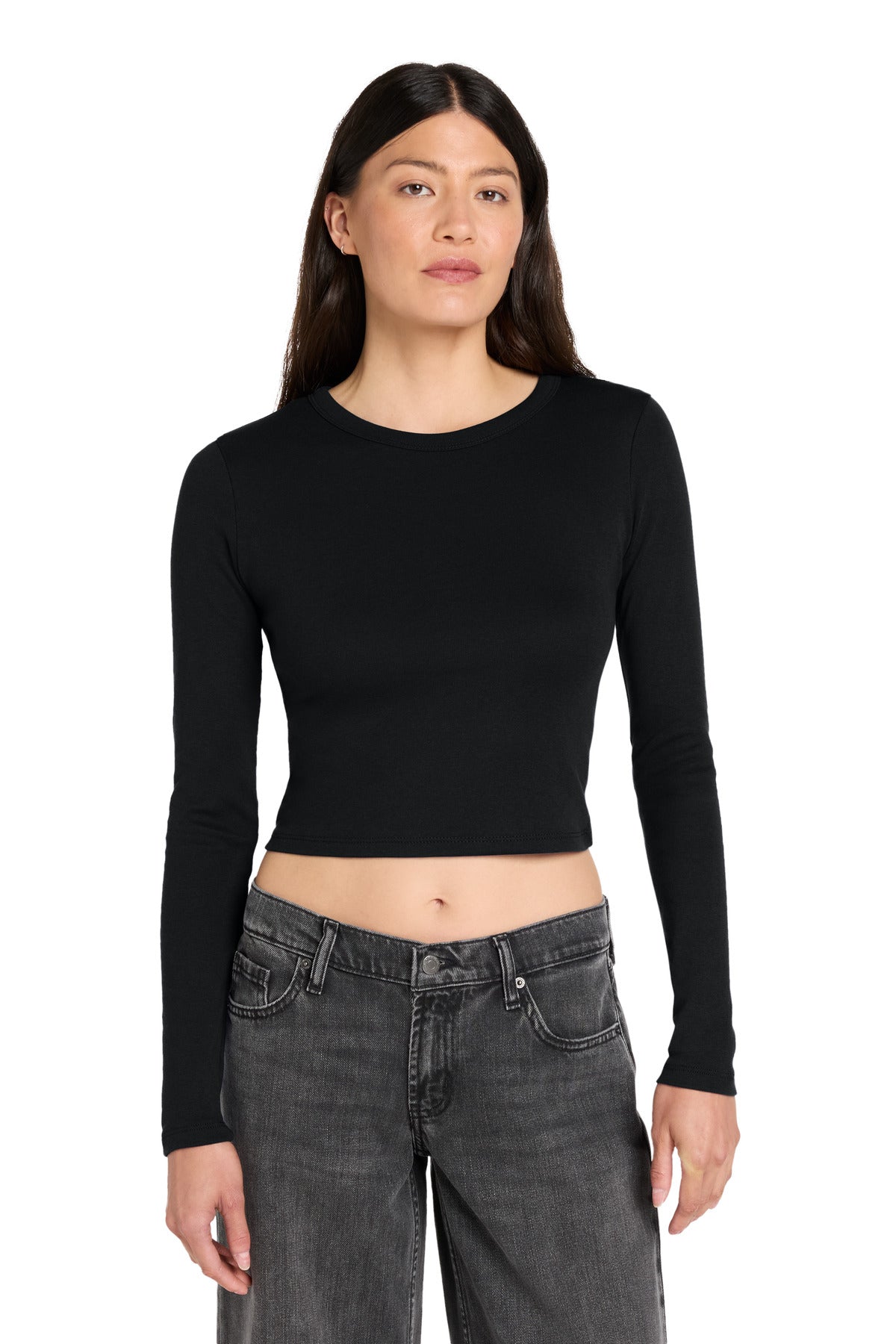 BELLA+CANVAS ®  Women's Micro Rib Long Sleeve Baby Tee BC1501 | Add Your Logo