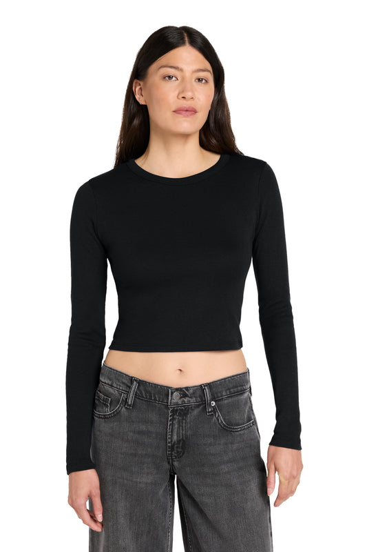 BELLA+CANVAS ®  Women's Micro Rib Long Sleeve Baby Tee BC1501 | Add Your Logo