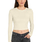 BELLA+CANVAS ®  Women's Micro Rib Long Sleeve Baby Tee BC1501 | Add Your Logo